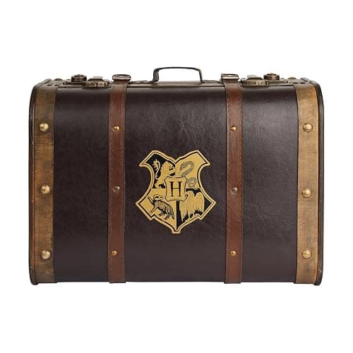 Harry Potter Hogwarts School Trunk - Large 17.5” Collectible Storage Chest with Hogwarts Crest - Official Wizarding World Prop Replica & Decorative Keepsake Box - Not for Travel Use - Image 1