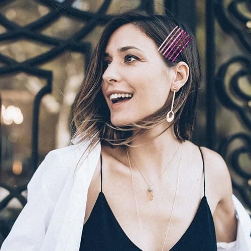 96PCS Colorful Fancy Hair Clips for Women Metal Glitter Bobby Pins Shiny Decorative Girls Hair Accessories for Thick Hair Bling Hairpins Hair Barrettes for Daily Wearing (Pink+Blue+Brown+Black) thumbnail 4