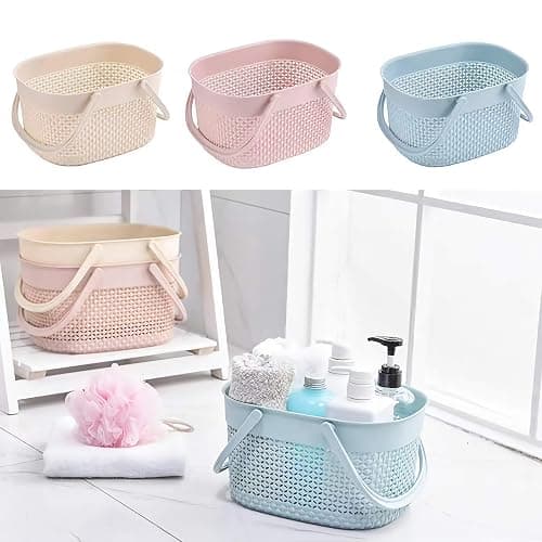 rejomiik Portable Shower Caddy Basket, Plastic Organizer Storage Tote with Handles Toiletry Bag Bin Box for Bathroom, College Dorm Room Essentials, Kitchen, Camp, Gym, Blue | Plastic, Organizer, Storage Tote, Toiletry Bag, Bin Box, for Bathroom, College Dorm Room Essentials, Kitchen, Camp, Gym thumbnail 8