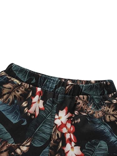 Floerns Boys Boho Sleeveless Tank Top Tropical Print Shorts Set 2 Piece Outfit thumbnail 4