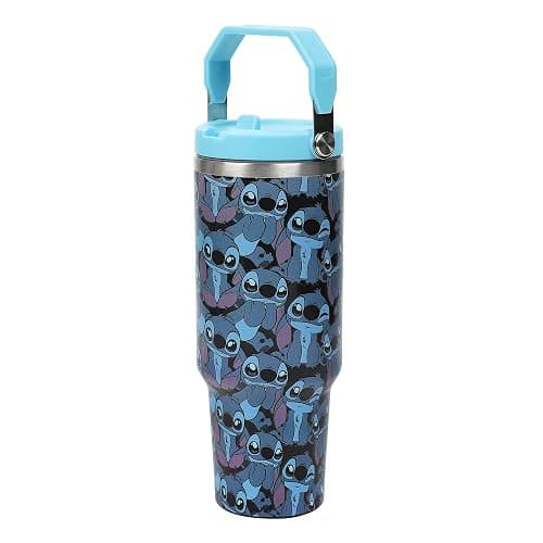 Disney Stitch All-Over Print Blue 40 Oz Stainless Steel Tumbler With Handle thumbnail 6