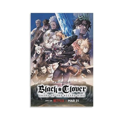 Black Clover Characters Cool Awesome Anime Manga Art Wall Posters for Room Aesthetic And Decor 8 Canvas Painting Posters And Prints Wall Art Pictures for Living Room Bedroom Decor 08x12inch(20x30cm) - Image 1