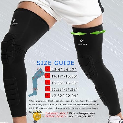 Knee Calf Padded 2 Pack Compression Leg Sleeve Shin Protective Support thumbnail 2
