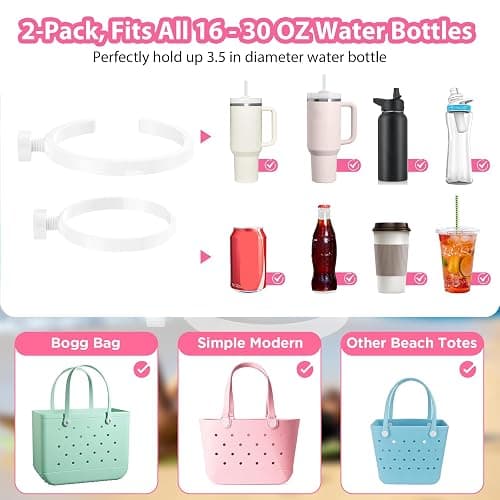 OUTXE 2 Pack Cup Holder for Bogg Bag, Fits 16-40oz Stanley, Insert Drink Holder Attachment Compatible with All Bogg Bags & Simply Southern Beach Tote Bag thumbnail 4