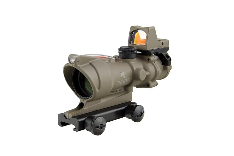 Trijicon 4x32mm ACOG Dual Illumination Red Chevron .223 Ret 3.25 MOA RMR Sight TA51 Mount CK FDE Optics thumbnail 4