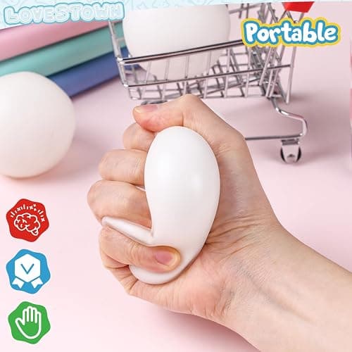 LovesTown 3PCS Stress Balls, 2.5 Inch Sensory Fidget Toy Crunchy Snow Stress Balls for Kids Adults Friends Families thumbnail 5