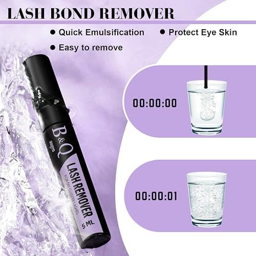 B&Q Lash Clusters Kit 280PCS Eyelash Clusters Kit,40D D 9-16MIX Individual Lash Comfortable Eyelash Extension Set, Classic Look with Bond and Seal Waterproof, Remover DIY at Home(Set,40D) thumbnail 5