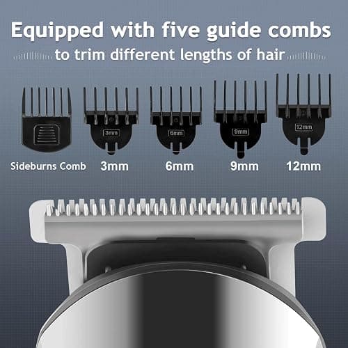 Ufree Beard Trimmer for Men, Waterproof Electric Razor for Nose, Body, Face & Mustache, Cordless Hair Clippers Shavers Grooming Kit, Gifts for Men Husband Father thumbnail 7
