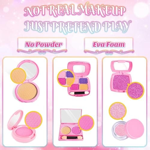 Pretend Makeup for Toddlers, Toy Play Makeup Set for Kids 3-5, Toddler Makeup Kit Pretend, Cat Toys for Kids Fake Makeup, Birthday Gifts Toys for 3 4 5 6 7 8+ Year Old Girls (Not Real Makeup) thumbnail 2
