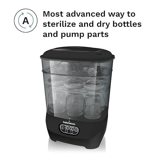 Baby Brezza Bottle Sterilizer and Dryer Advanced – Largest Capacity | 33% Faster Cycle Time - Universal Sterilization Machine for All Bottles + Pump Parts - Steam Sanitizer - HEPA Air Filter thumbnail 9