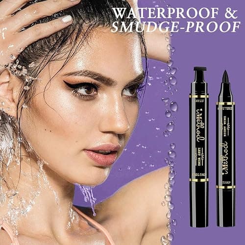 iMethod Eyeliner Stamp 2 Pens Winged Eyeliner Stamp, Perfect Wing Cat Eye Stamp, Long Lasting Liquid Eye Liner, Waterproof & Smudgeproof Makeup thumbnail 6