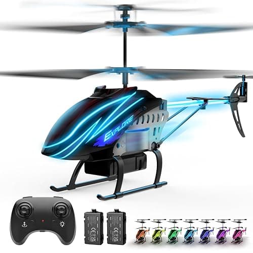 BUSSGO RC Helicopter, Remote Control Helicopter for Kids with 30Mins Flight(2 Batteries), 7+1 LED Light Modes, Altitude Hold, RC Toys for Boys Girls - Image 1