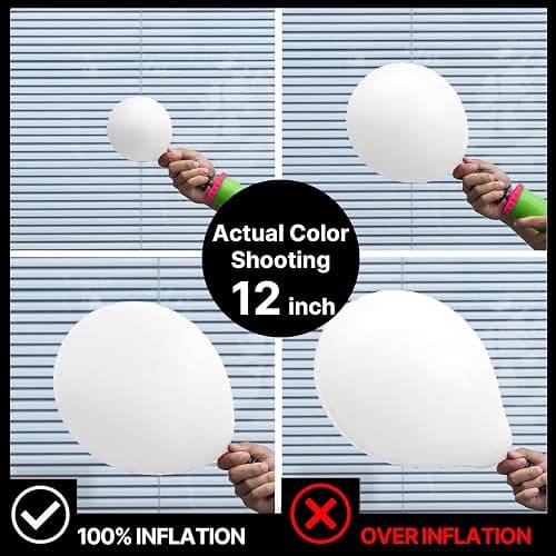 PartyWoo White Balloons 140 pcs Different Sizes of 18 12 10 5 Inch White Balloons Arch Kit Garland for Wedding Baby Shower Birthday Bridal Shower Graduation Engagement Party Decorations White-Y13 thumbnail 5