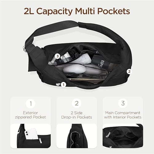 Babysun Mini Shoulder Bag Women Nylon Crescent Bag Underarm Shoulder Purse Women's Shoulder Handbags Small Tote Bag thumbnail 4