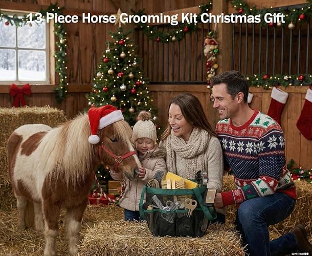 TERPUP Horse Grooming Kit 13 Piece, Horse Brushes for Grooming Supplies Set with Organizer Bag, Horse Brush & Curry Comb for Effective Cleaning, Gift for Horses Riders Beginners thumbnail 9