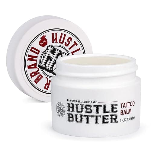 Hustle Butter Deluxe – Tattoo Butter for Before, During, and After the Tattoo Process – Lubricates and Moisturizes – 100% Vegan Replacement for Petroleum-Based Products – 1 oz - Image 1