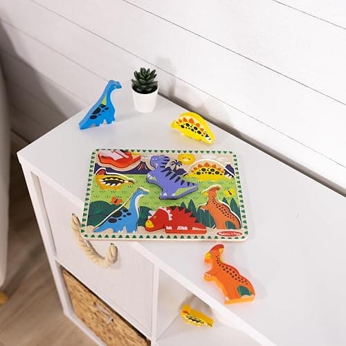 Melissa & Doug Dinosaur Wooden Chunky Puzzle (7 pcs) - FSC Certified thumbnail 9