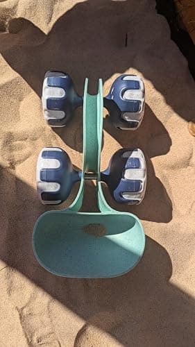 Asweets Beach Sand Toy Shovel Car, Organic Green Plastic Travel Beach Sand Toys for Kids Toddlers, Ideal Gift for Boys and Girls, 11.81''L x 6.10''W x 5.31''H thumbnail 7