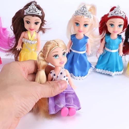 Liberty Imports Little Royal Princess Toddler Dolls with Dresses, Girls Imaginative Pretend Play Small Dolls Party Favors Collection (Princess) thumbnail 2