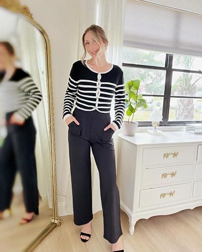 G4Free EverGoing Yoga Pants Women Wide Leg Pants with Pockets High Waist Stretch Dress Casual Sweatpants Petite/Regular/Tall thumbnail 3