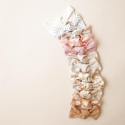Niceye Baby Hair Clips - 24 Pcs Fully Lined Hair Bow Clips for Fine Hair Cotton Tiny Hair Barrettes for Infants, Toddlers, and Little Girls thumbnail 7