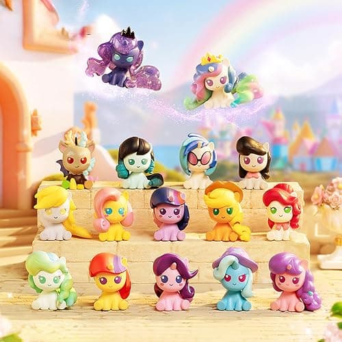 MINISO My Little Pony Blind Box Toy Surprise Box Figure Model Cute Peripheral Ornaments Collectible Toy Surprise Figures for Room Decorations, Birthday Gifts (Random) 3 Mini Figures per Box thumbnail 2