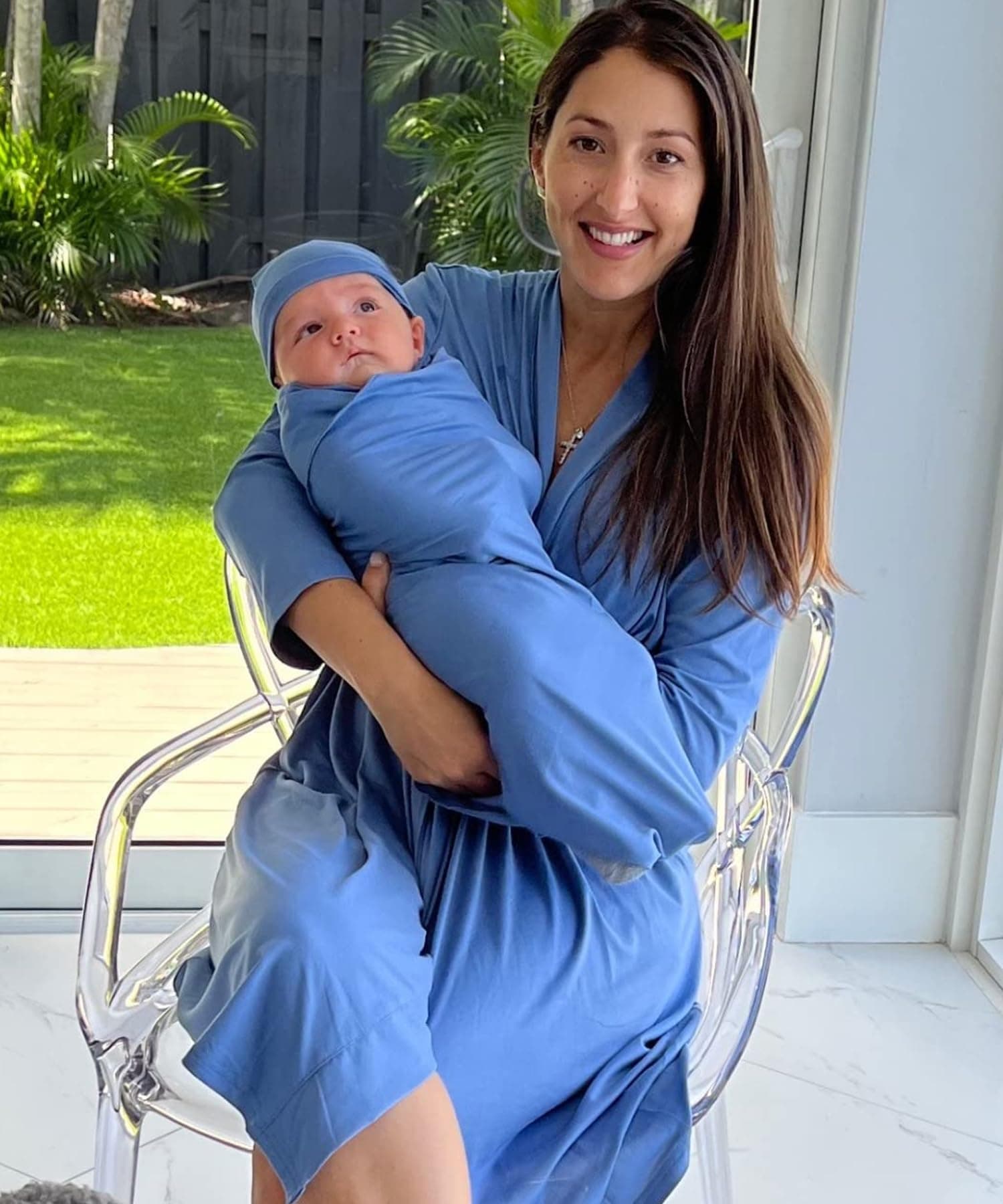 Bata de maternidad con juego para niñas y niños, juego de bata de mamá y mí, bata elástica suave para mujer thumbnail 3