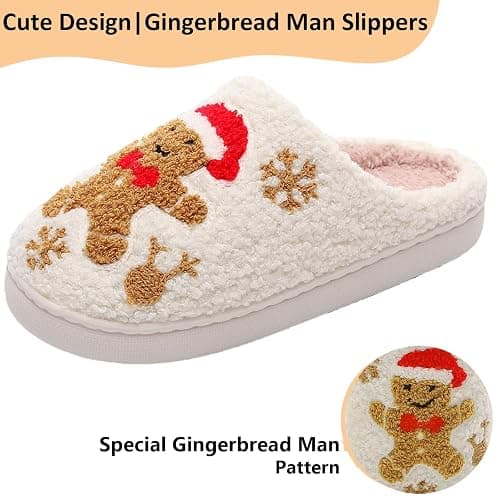 Cxiboh Cute House Slippers for Women Indoor Outdoor Soft Fuzzy Bedroom Shoes with Memory Foam Non-slip Trendy Stuff thumbnail 2