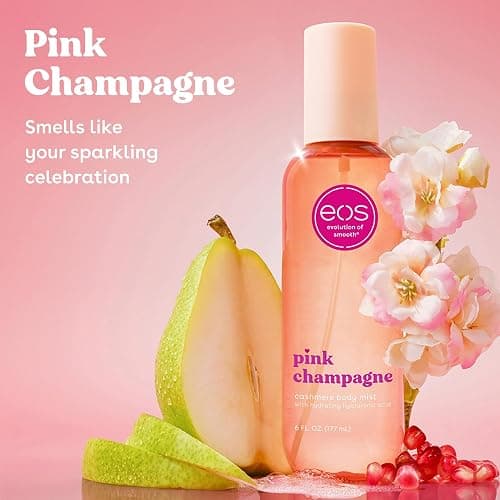 eos Cashmere Body Mist, Pink Champagne, Body Spray for Women, Hair Mist, Moisturizing, Hyaluronic Acid, Glycerin, Vegan, Cruelty-free, 6 fl oz thumbnail 2