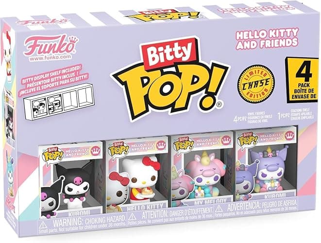 Funko Bitty Pop! 4 Pack: Sanrio - Kuromi - Hello Kitty - My Melody - Mystery Mini Figure - Styles May Vary Et Une Mini-Figurine mystère Surprise - 0,9 Pouce (2,2 cm) De Collection - Idée Cadeau thumbnail 3