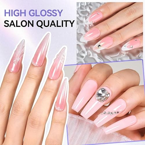 Makartt Gel Top and Base Coat Set: 2 PCS 15ml No Wipe Upgrade Diamond-Shine Long-Lasting Base and Top Coat Gel Nail Polish Soak Off UV LED Lamp Needed Home DIY Gift Women thumbnail 8