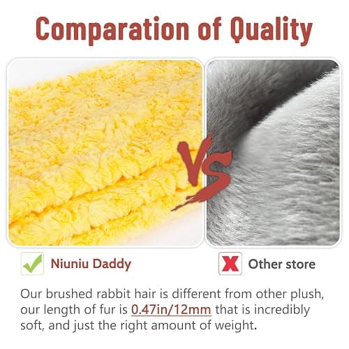 Niuniu Daddy 20" | 3.3 Pound Weighted Duck Stuffed Animals for Adults Kids, Giant Weighted Yellow Duck Plush Toy with Soft Fur, Big Fluffy Body Pillow for Large Cute Present Christmas Birthday thumbnail 7