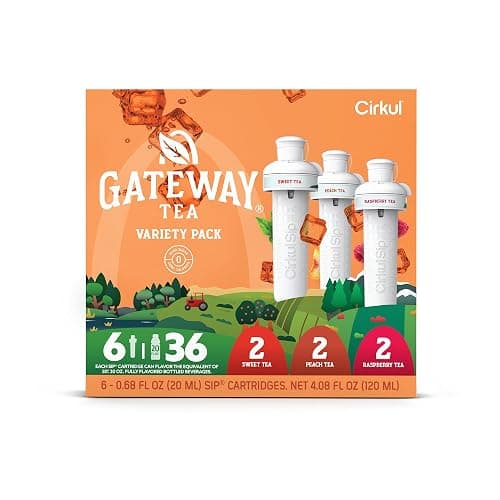 Cirkul Gateway Tea Caffeine Flavor Water Variety Pack, Makes 36 Drinks, No Sugar, Zero Calorie Drink Mix, (2 Sweet, 2 Peach, 2 Raspberry) thumbnail 8