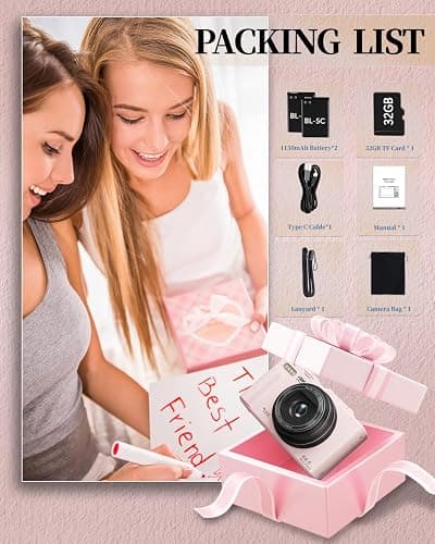 ULPTXOO 4K Digital Camera for Beginners & Teens, Compact Vlogging Camera with 180° Flip Screen, Autofocus, Easy-to-Use for Travel & YouTube, 18X Zoom, WiFi, 2 Batteries, 32GB Card thumbnail 8