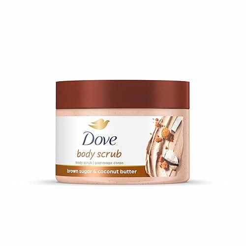 Dove Scrub Brown Sugar & Coconut Butter For Silky Smooth Skin Body Scrub Exfoliates & Restores Skin's Natural Nutrients 298ml - Image 1