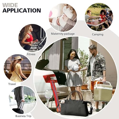 Travel Duffle Bag, Waterproof Weekender Bag Carry On Tote Bags for Women, Travel Essentials Sport Gym Bag for Men, Hospital Bag for Labor and Delivery, Overnight Bag Luggage Bag with Trolley Sleeve thumbnail 7