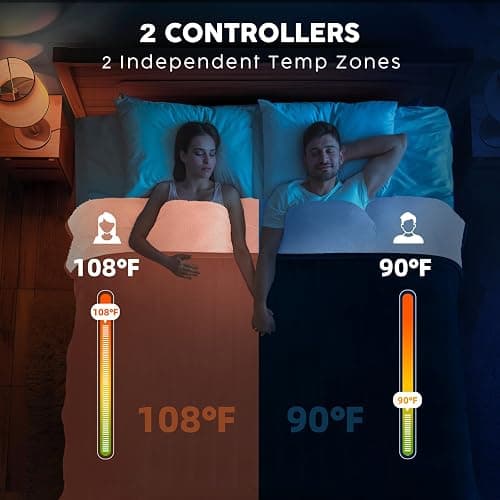 HYLEORY Heated Electric Blanket Throw 50"x60" Soft Fleece & Flannel with 5 Heating Levels & 3 Hours Timer Auto Shutt Off, ETL Certified, Washable，Heated Blanket for Body-Black thumbnail 8