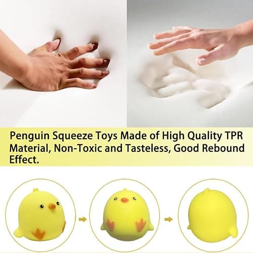 Chicken Stress Balls Squishy Toys for Kids Party Favors, Dough Ball, Squeeze Toys for Adults, Funny Cute Farm Animals Stress Ball Sensory Toys for Autism thumbnail 5