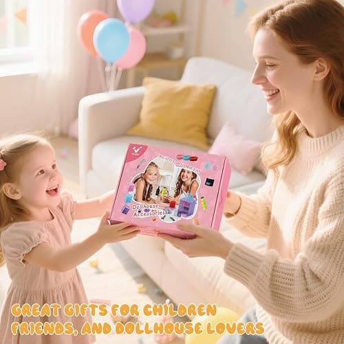 76pcs Mini Dollhouse Accessories Bathroom Cosmetic Set,Jewelry Storage Case | Dollhouse Accessories Towel Toothbrush Shampoo Toiletries Set,Mini Doll House Accessories Perfume Backpack,Girl Micro Scene thumbnail 8