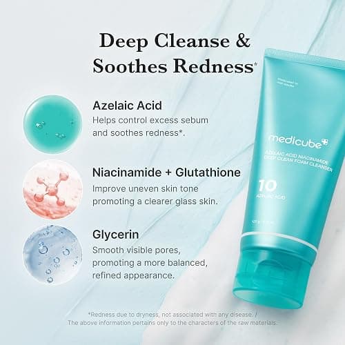 medicube Azelaic Acid Gummy Whip Cleanser | Cleansing Foam For Troubled Skin | Use After Spot Care & Excess Sebum Control | Niacinamide, Glycerin | Soothing, Pore Cleansing Face Wash | Korean Skincare thumbnail 3