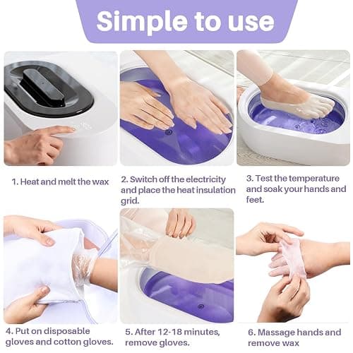 MAQIHAN Paraffin Wax for Hand and Feet - 2 Pack Lavender Scented Paraffin Wax Refills Hand Wax for Dry Skin, Hydration Nourish thumbnail 5