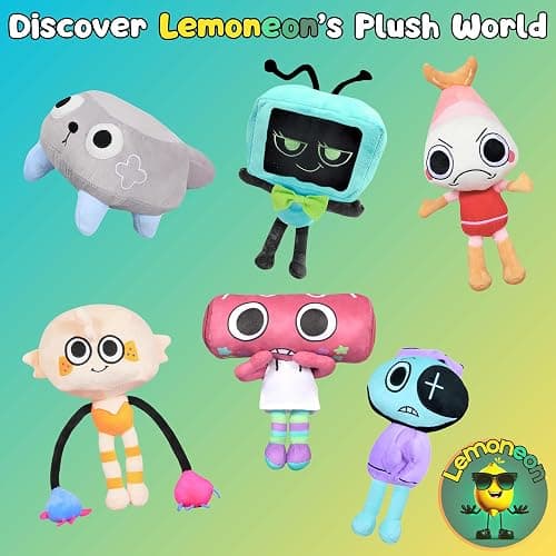 Lemoneon Dandy's World Plush 9" Cosmo Plush Stuffed Figure Pillow for Video Game Fans Room Decor with a Sticker Set thumbnail 4