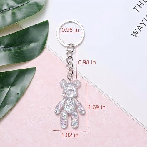 Worry Bear Keychain, Comforting Gift for Him Her, Back to School Mental Health Gift, Anxiety Relief, Positivity Keyring thumbnail 5