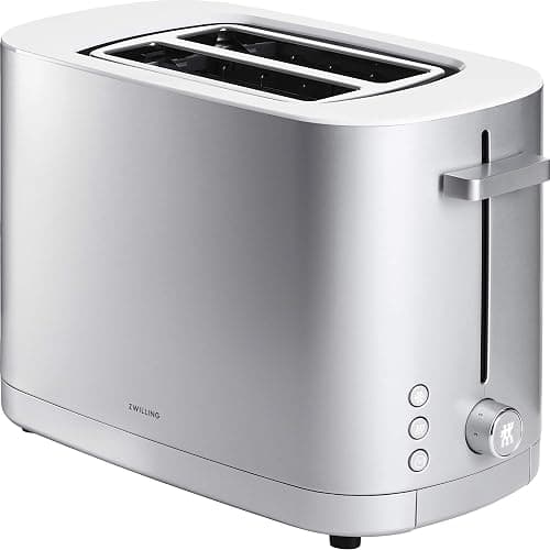 ZWILLING Enfinigy, 2-Slice Toaster, Extra Wide 1.5" Slots for Bagels and Toast, Silver - Image 1