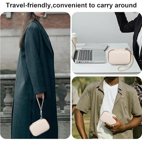 Leayjeen Digitalkamera Tasche kompatibel mit Umipyiza/YLSHGXFC/Umipyiza/CAMKORY/AOREGRE/Duluvulu/Kodak/Nicamery, Fotokamera Tasche, Eva-Hartschalendesign (nur Hülle) weiß thumbnail 6