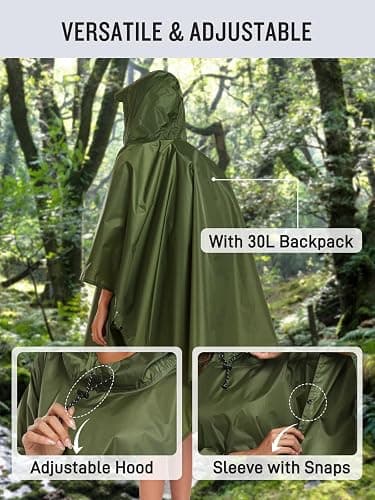 Hooded Rain Poncho thumbnail 7