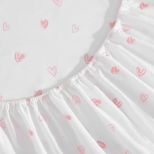 Poppy & Fritz - Twin Sheets, Luxurious Cotton Percale Bedding Set, Crisp & Cool, Super Soft Bed Essentials (Sweet Heart Pink, Twin) thumbnail 4