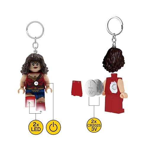 Lego DC Super Heroes Large 3 Inch Tall Figure Keychain Light - Wonder Woman (KE117H) thumbnail 6