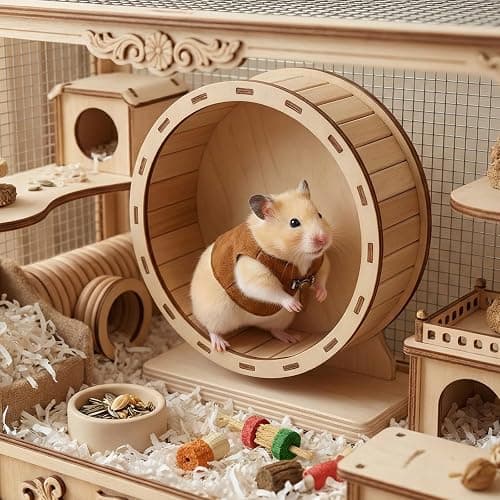 Hamster Clothes Small Animal Outfit Button-Up Vest Warm Winter Sweatshirt Ferret Costume Accessories for Halloween Party Cosplay Photoshoot – Suitable for Ferret Rabbit Guinea Pig Squirrel（Brown） thumbnail 5
