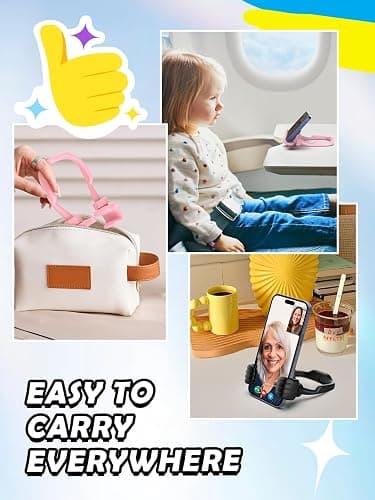 Stocking Stuffers for Teens Girls Boys Adults Cell Phone Stand: UPGRADE Adjustable Thumbs Up Lazy Phone Holder for Desk Cool Gadgets Fun Birthday Gift Ideas for Kids Teenager Women Gifts for Christmas thumbnail 7